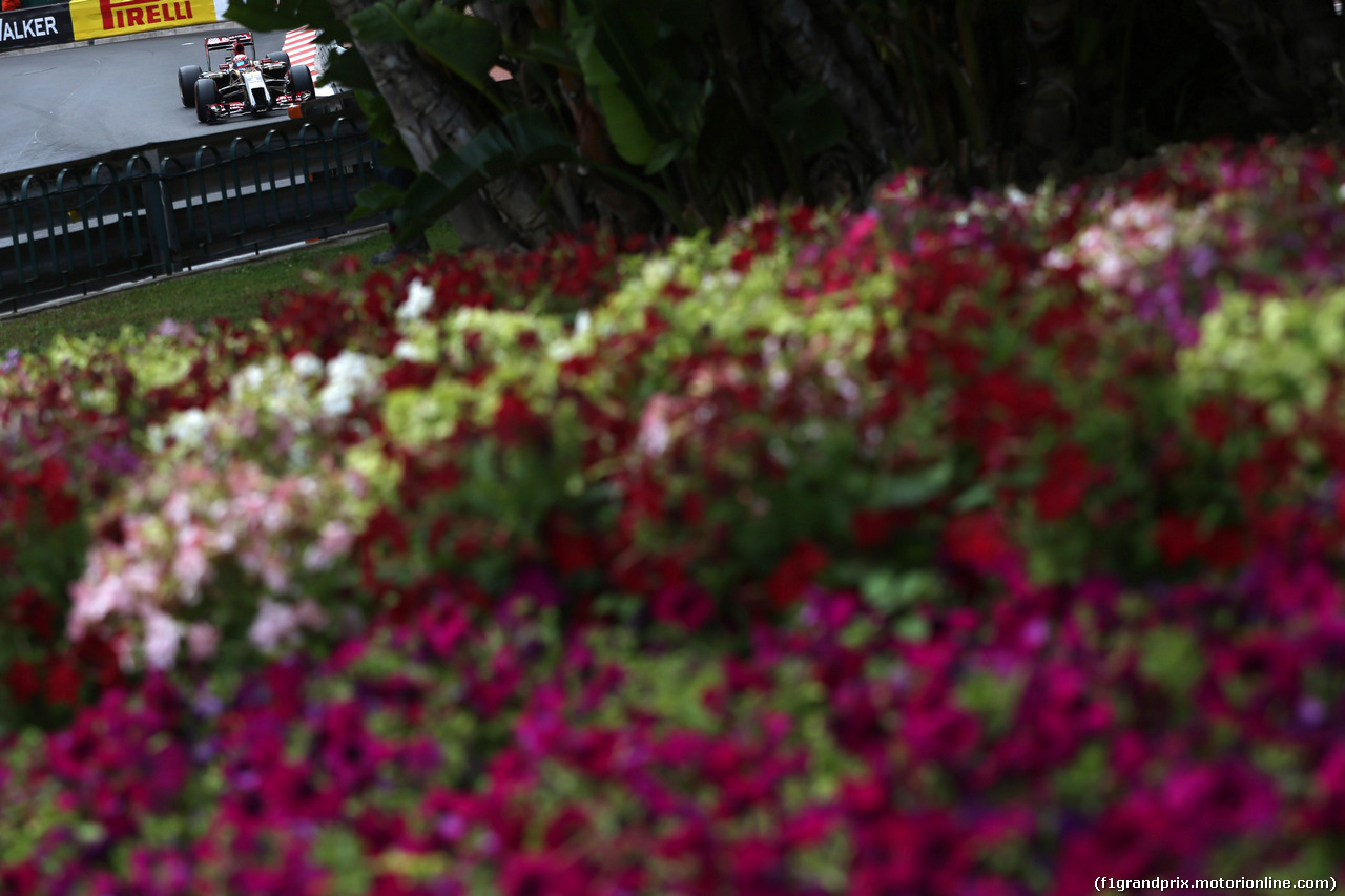 GP MONACO, 22.05.2014- Prove Libere 2,Romain Grosjean (FRA) Lotus F1 Team E22