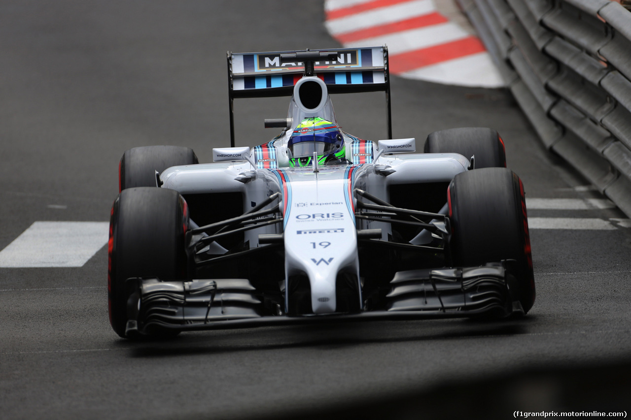 GP MONACO, 22.05.2014- Prove Libere 2, Felipe Massa (BRA) Williams F1 Team FW36