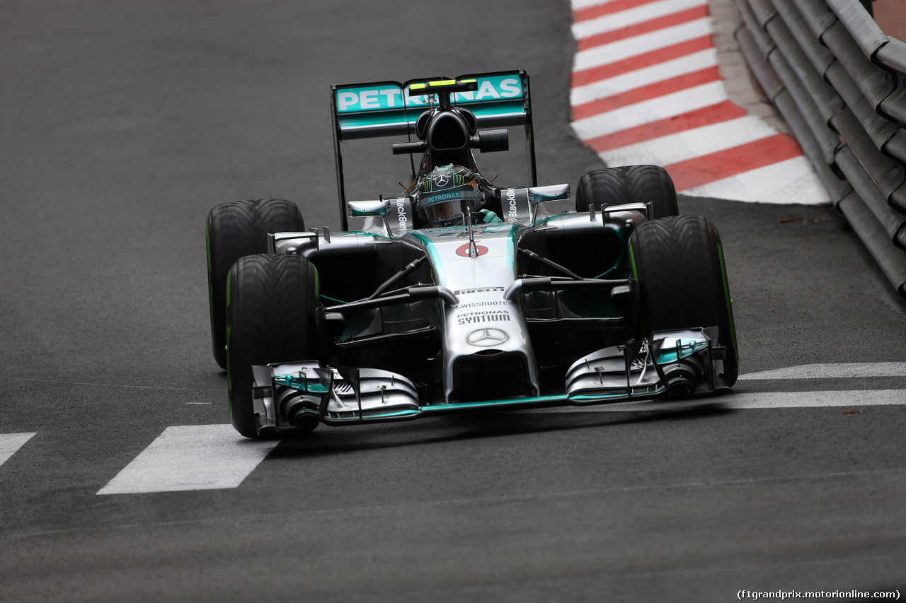 GP MONACO, 22.05.2014- Prove Libere 2, Nico Rosberg (GER) Mercedes AMG F1 W05