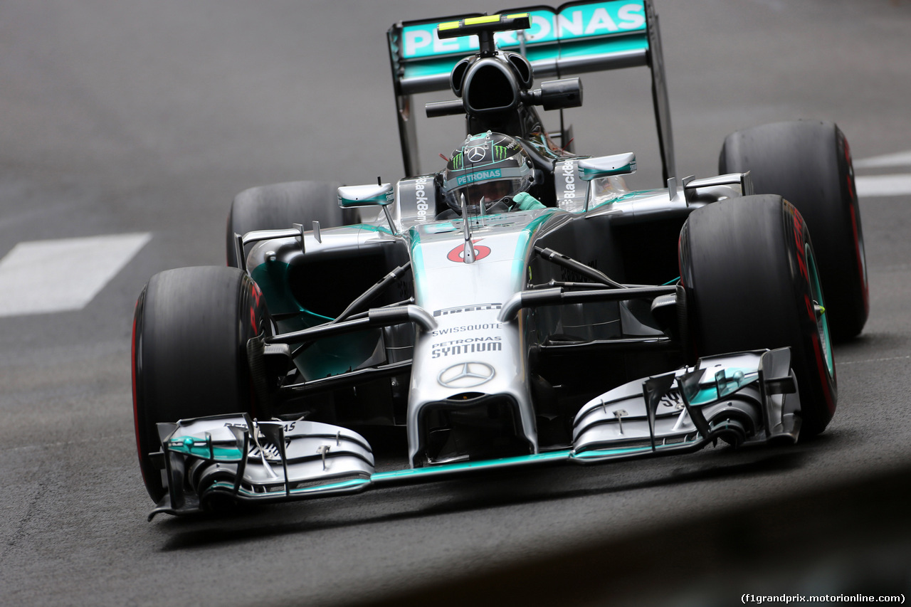 GP MONACO, 22.05.2014- Prove Libere 2, Nico Rosberg (GER) Mercedes AMG F1 W05