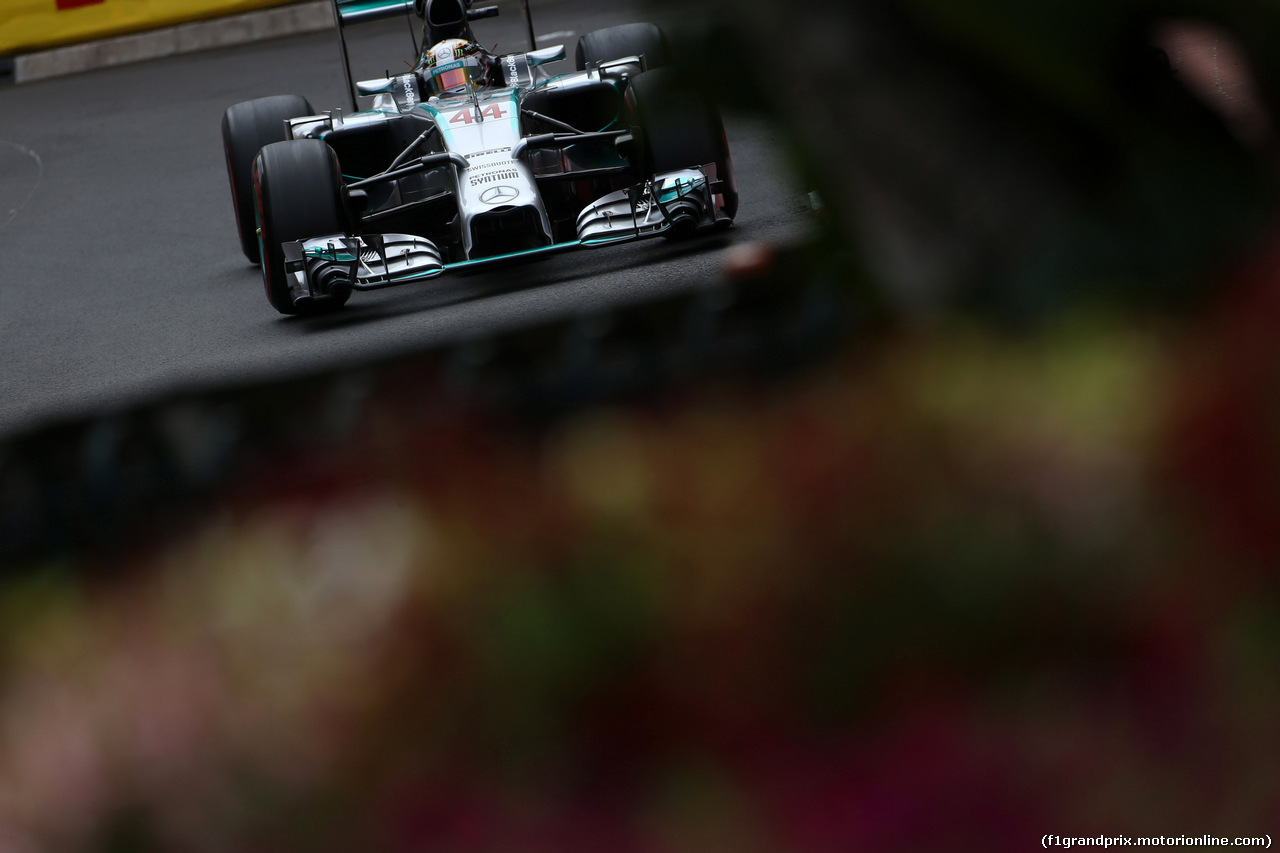 GP MONACO, 22.05.2014- Prove Libere 2, Lewis Hamilton (GBR) Mercedes AMG F1 W05