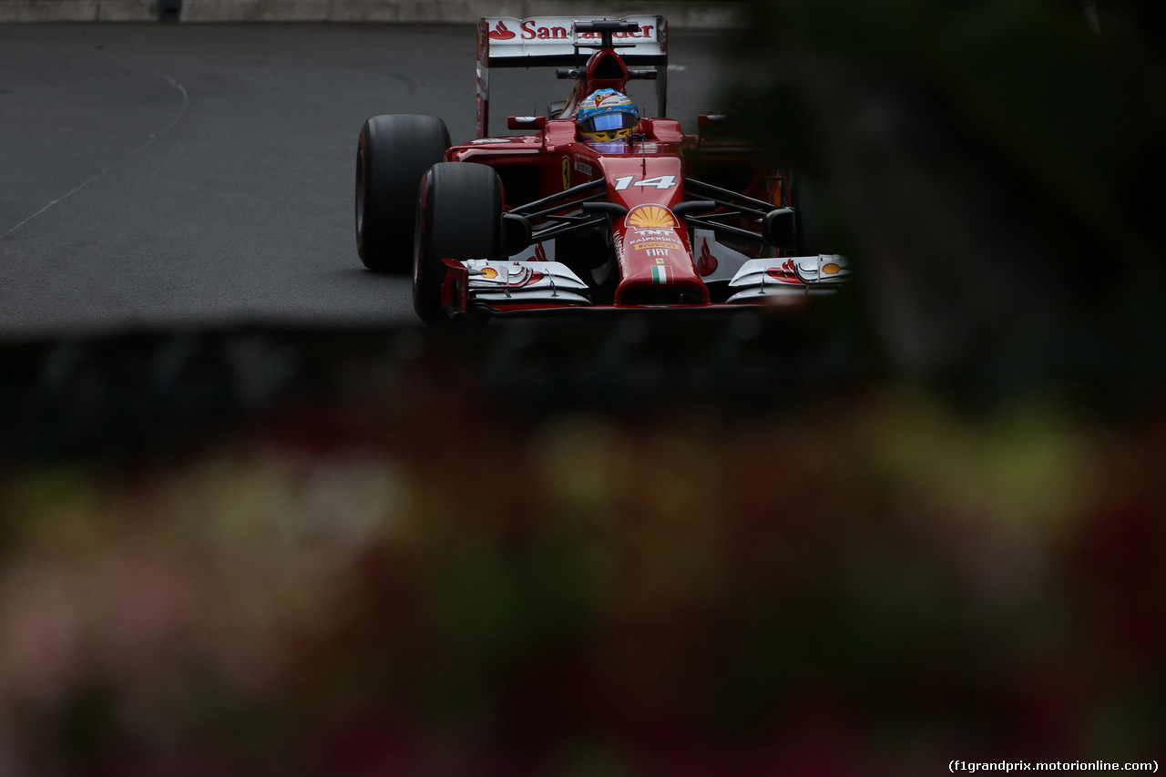 GP MONACO, 22.05.2014- Prove Libere 2, Fernando Alonso (ESP) Ferrari F14-T