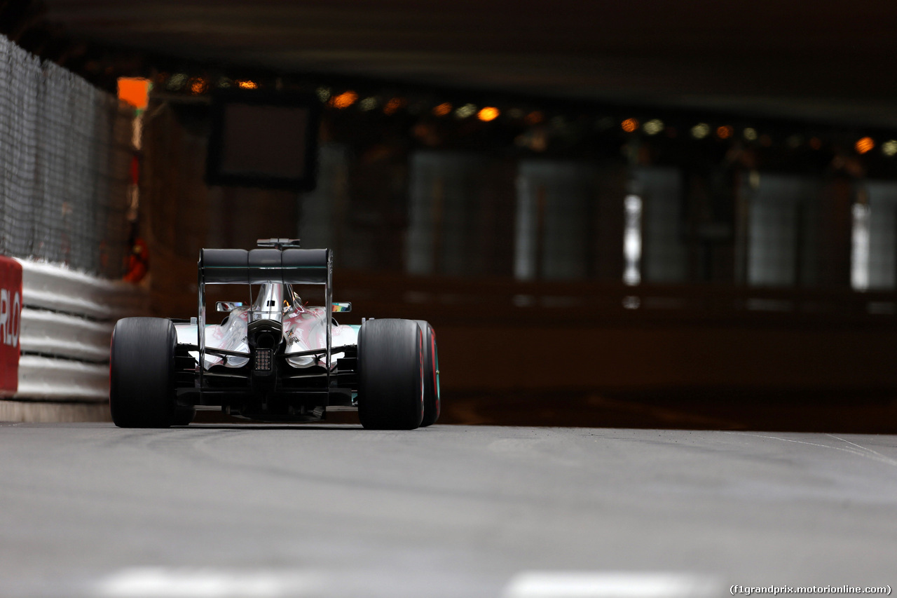 GP MONACO, 22.05.2014- Prove Libere 2, Lewis Hamilton (GBR) Mercedes AMG F1 W05