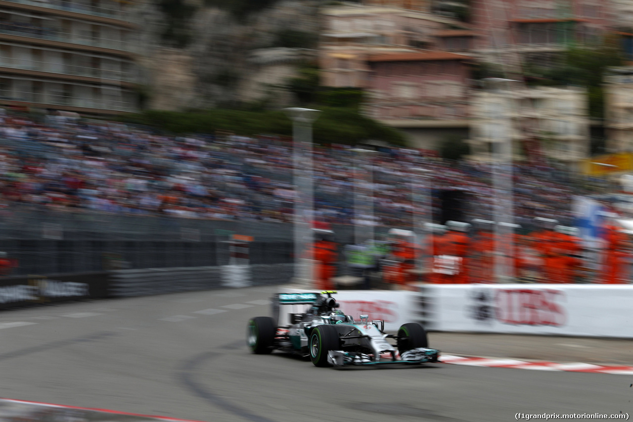 GP MONACO, 22.05.2014- Prove Libere 2, Nico Rosberg (GER) Mercedes AMG F1 W05