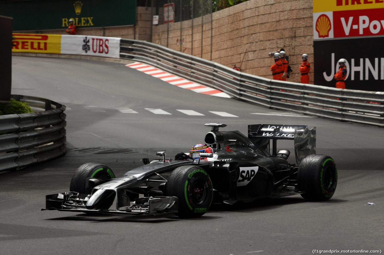 GP MONACO, 22.05.2014- Prove Libere 2, Jenson Button (GBR) McLaren Mercedes MP4-29