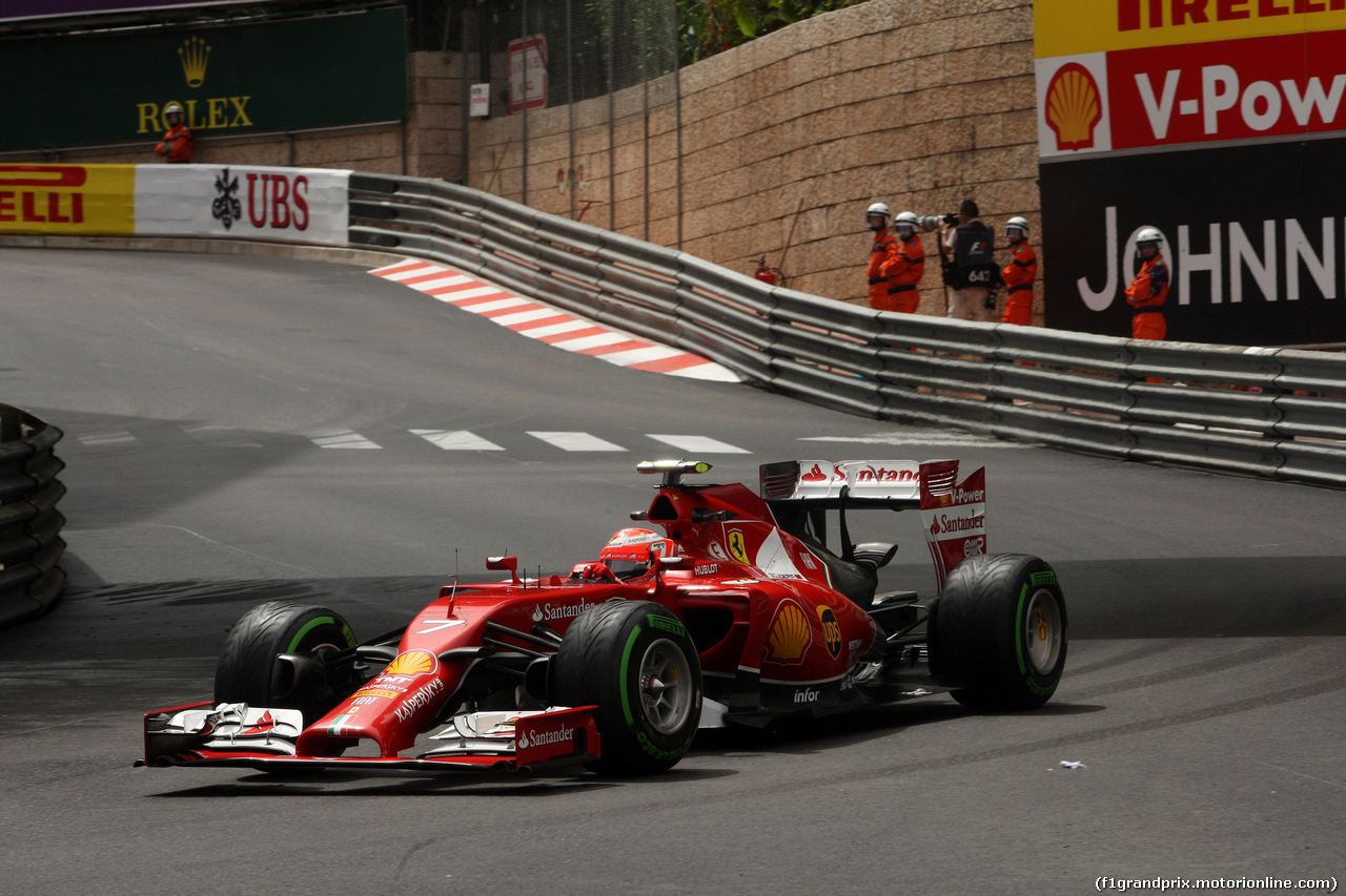 GP MONACO, 22.05.2014- Prove Libere 2, Kimi Raikkonen (FIN) Ferrari F14-T
