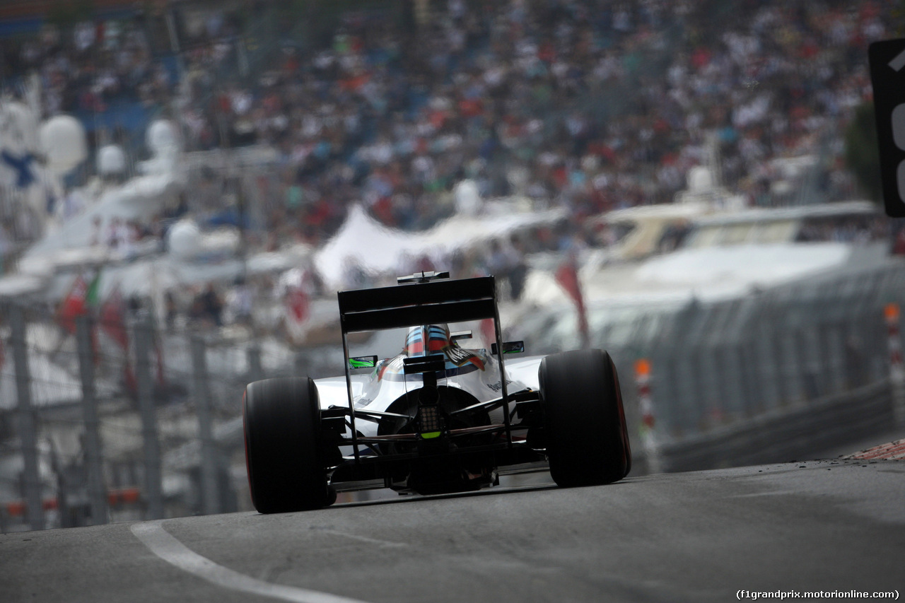 GP MONACO, 22.05.2014- Prove Libere 2, Felipe Massa (BRA) Williams F1 Team FW36