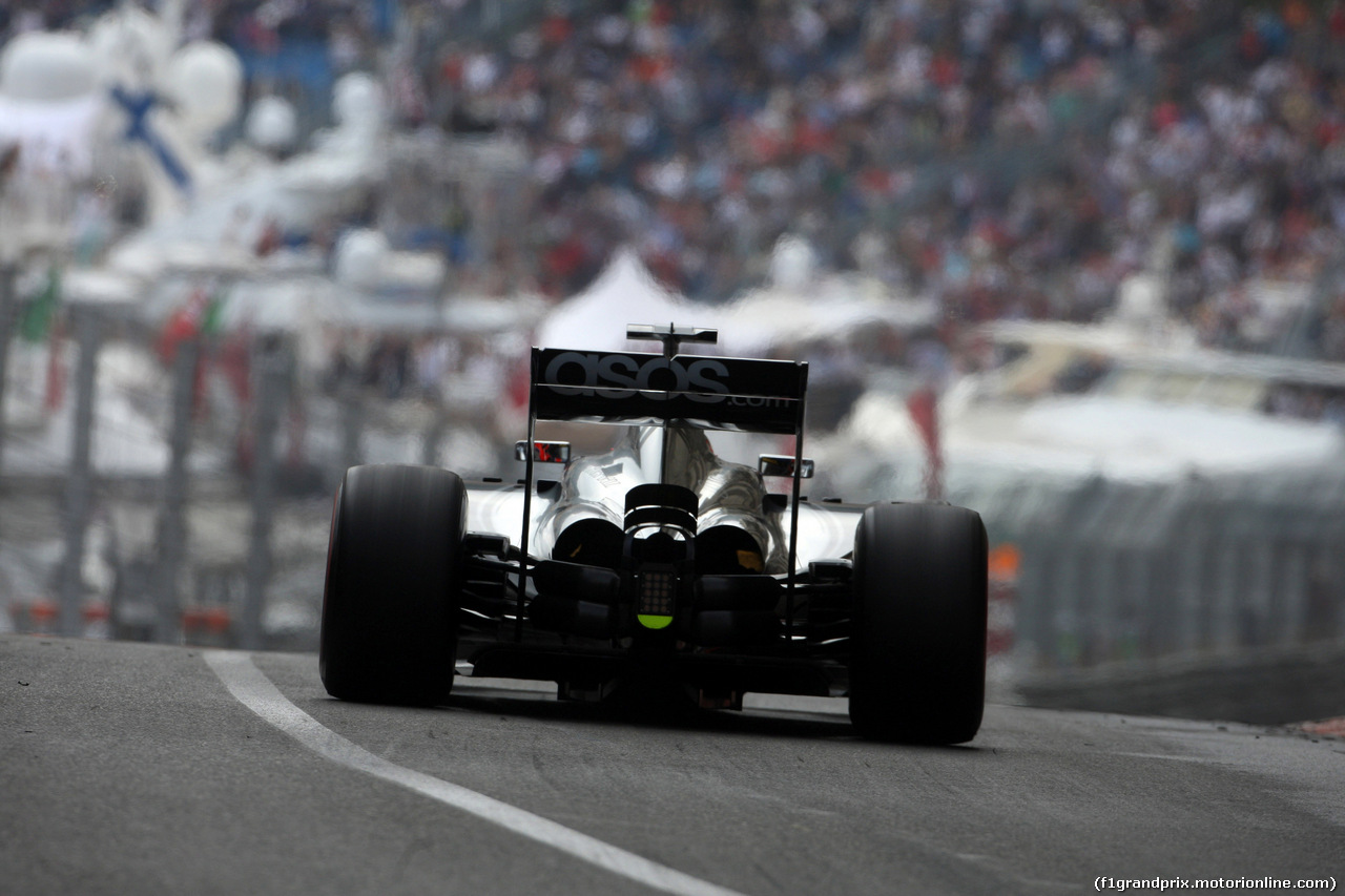 GP MONACO, 22.05.2014- Prove Libere 2, Jenson Button (GBR) McLaren Mercedes MP4-29