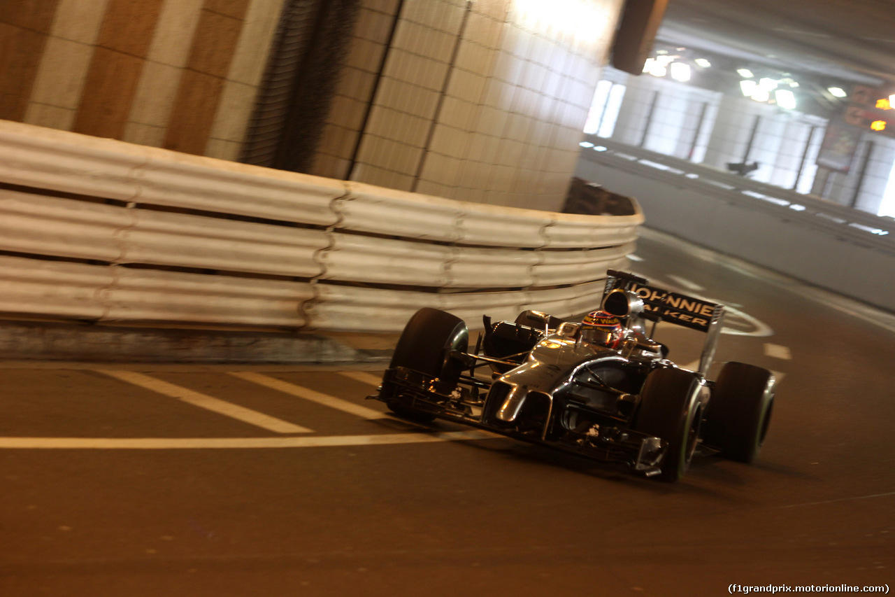 GP MONACO, 22.05.2014- Prove Libere 2, Jenson Button (GBR) McLaren Mercedes MP4-29