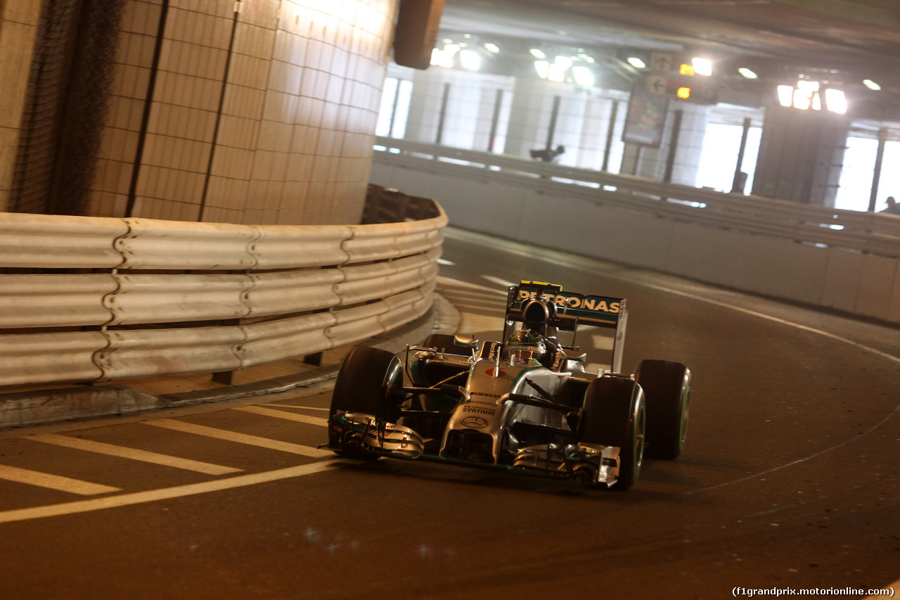 GP MONACO, 22.05.2014- Prove Libere 2, Nico Rosberg (GER) Mercedes AMG F1 W05