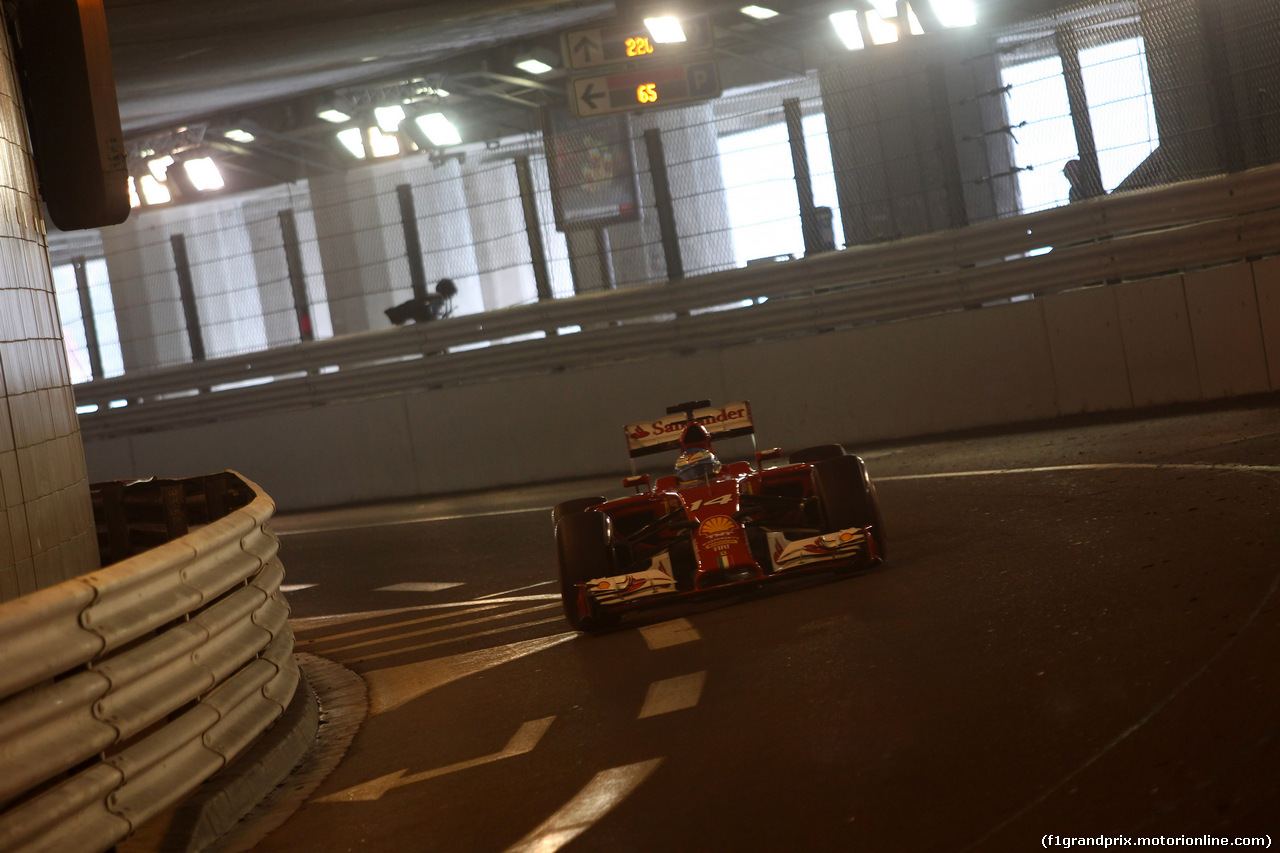 GP MONACO, 22.05.2014- Prove Libere 2, Fernando Alonso (ESP) Ferrari F14-T