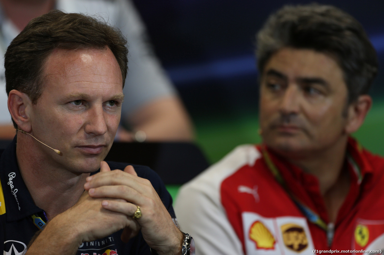 GP MONACO, 22.05.2014- Conferenza Stampa, Christian Horner (GBR), Red Bull Racing, Sporting Director e Marco Mattiacci (ITA) Team Principal, Ferrari