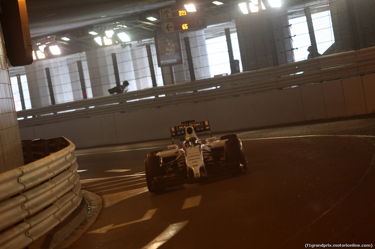 GP MONACO, 22.05.2014- Prove Libere 2, Felipe Massa (BRA) Williams F1 Team FW36