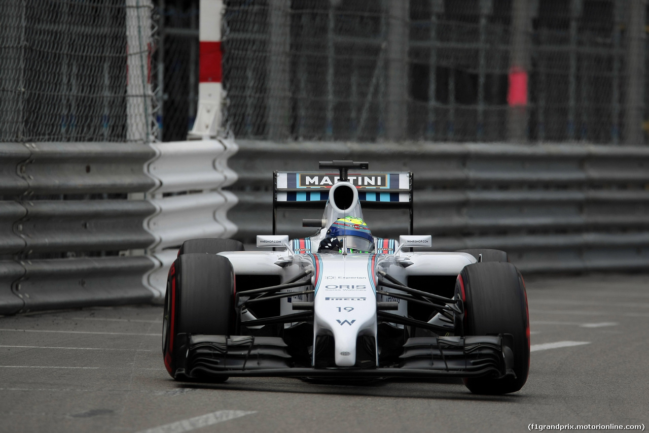GP MONACO, 22.05.2014- Prove Libere 2, Felipe Massa (BRA) Williams F1 Team FW36