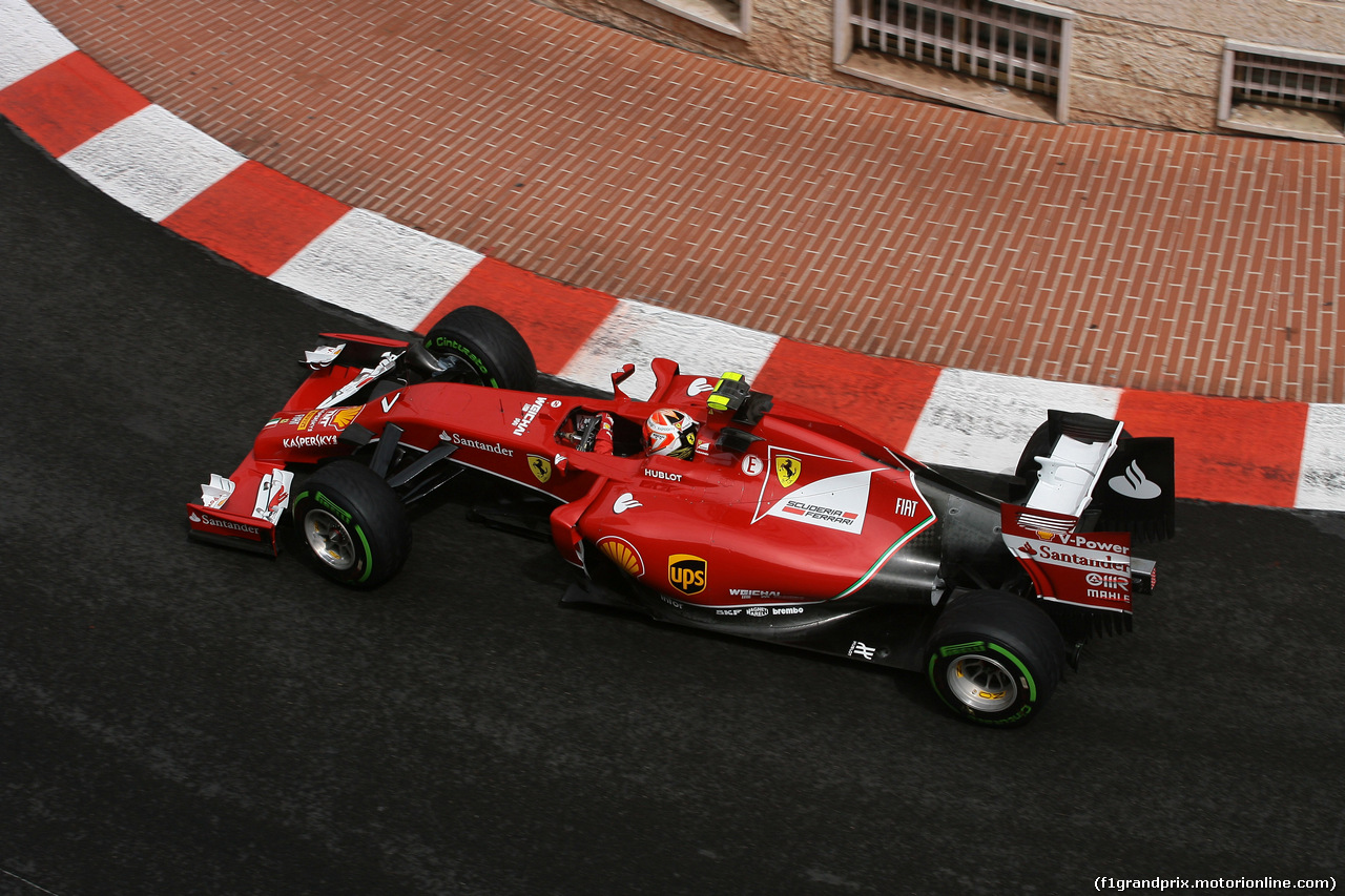 GP MONACO, 22.05.2014- Prove Libere 2, Kimi Raikkonen (FIN) Ferrari F14-T