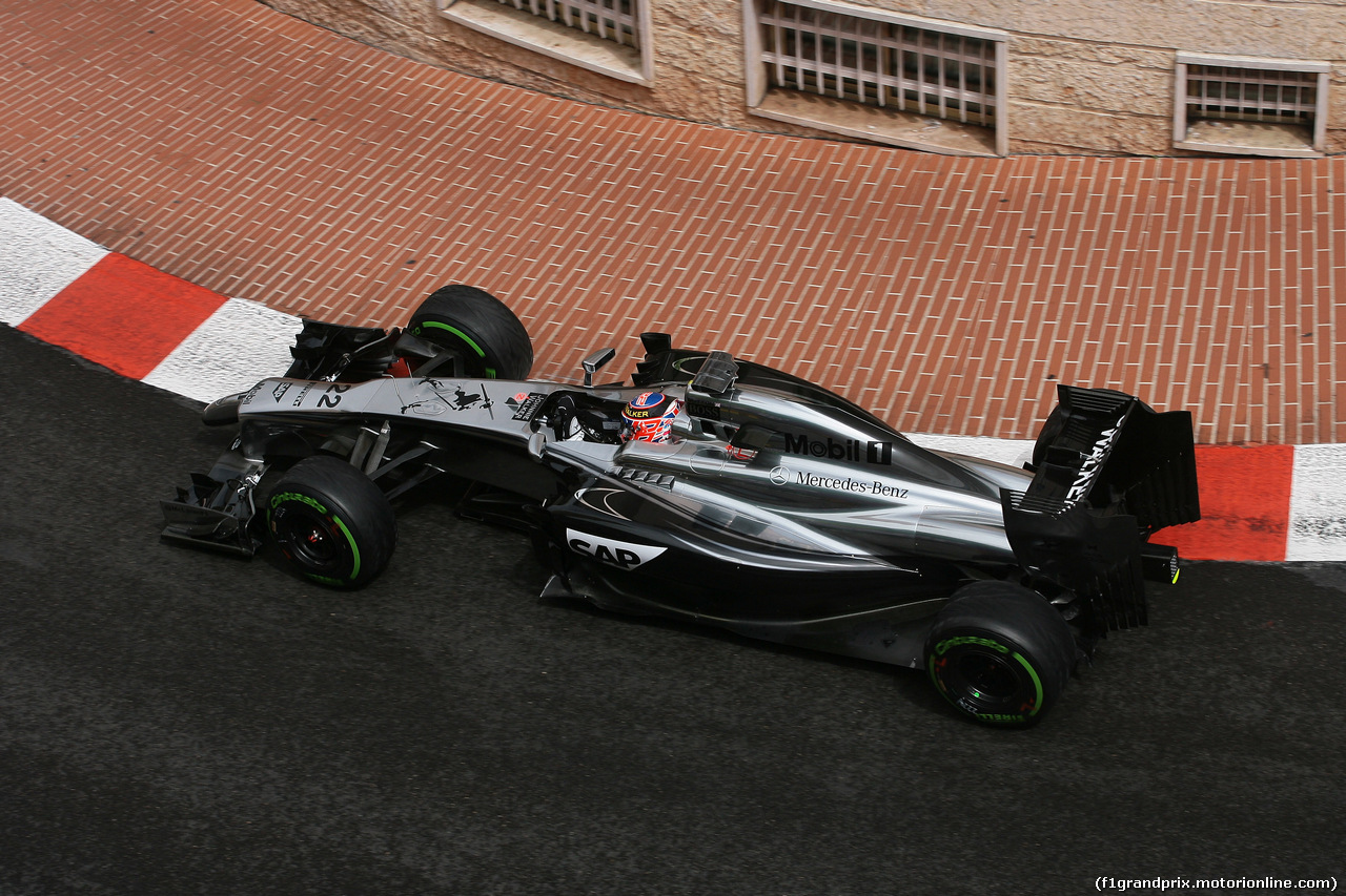 GP MONACO, 22.05.2014- Prove Libere 2, Jenson Button (GBR) McLaren Mercedes MP4-29