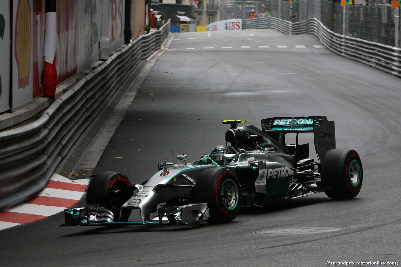 GP MONACO, 22.05.2014- Prove Libere 2, Nico Rosberg (GER) Mercedes AMG F1 W05