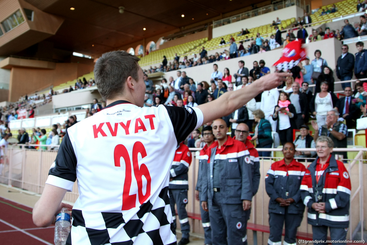GP MONACO, Daniil Kvyat (RUS) Scuderia Toro Rosso at the charity football match.
20.05.2014. Formula 1 World Championship, Rd 6, Monaco Grand Prix, Monte Carlo, Monaco, Tuesday Soccer.