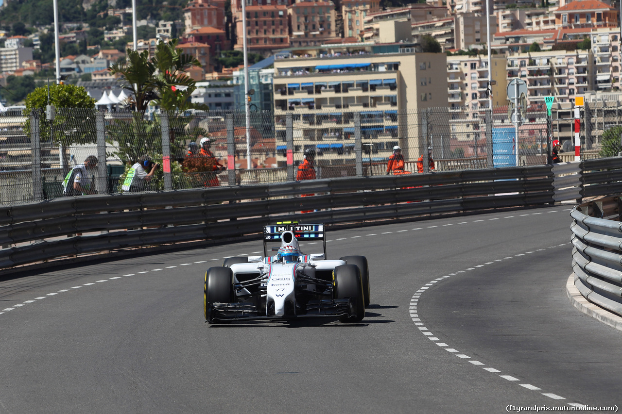 GP MONACO, 24.05.2014- Prove Libere 3, Valtteri Bottas (FIN) Williams F1 Team FW36