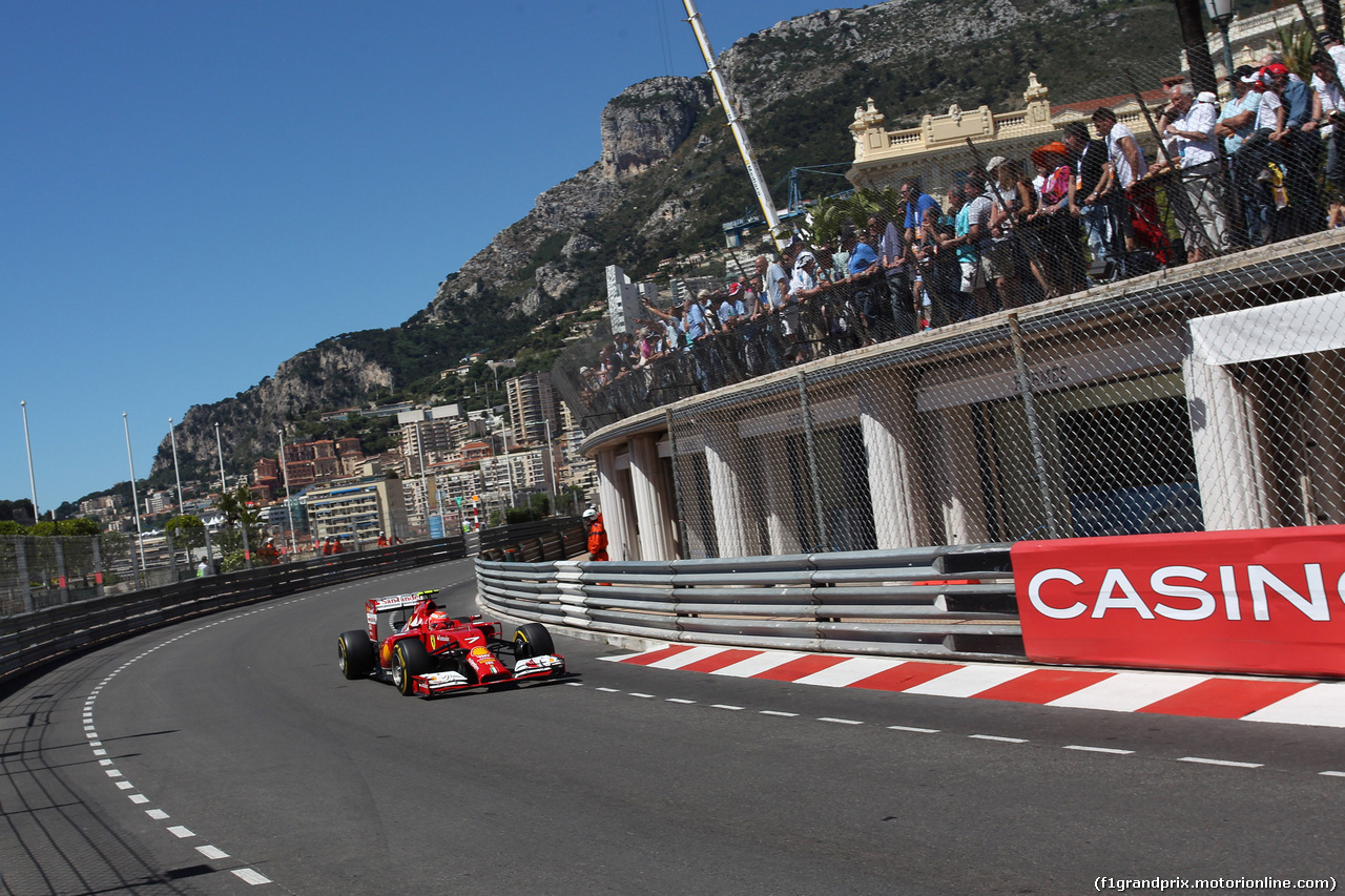 GP MONACO, 24.05.2014- Prove Libere 3, Kimi Raikkonen (FIN) Ferrari F14-T