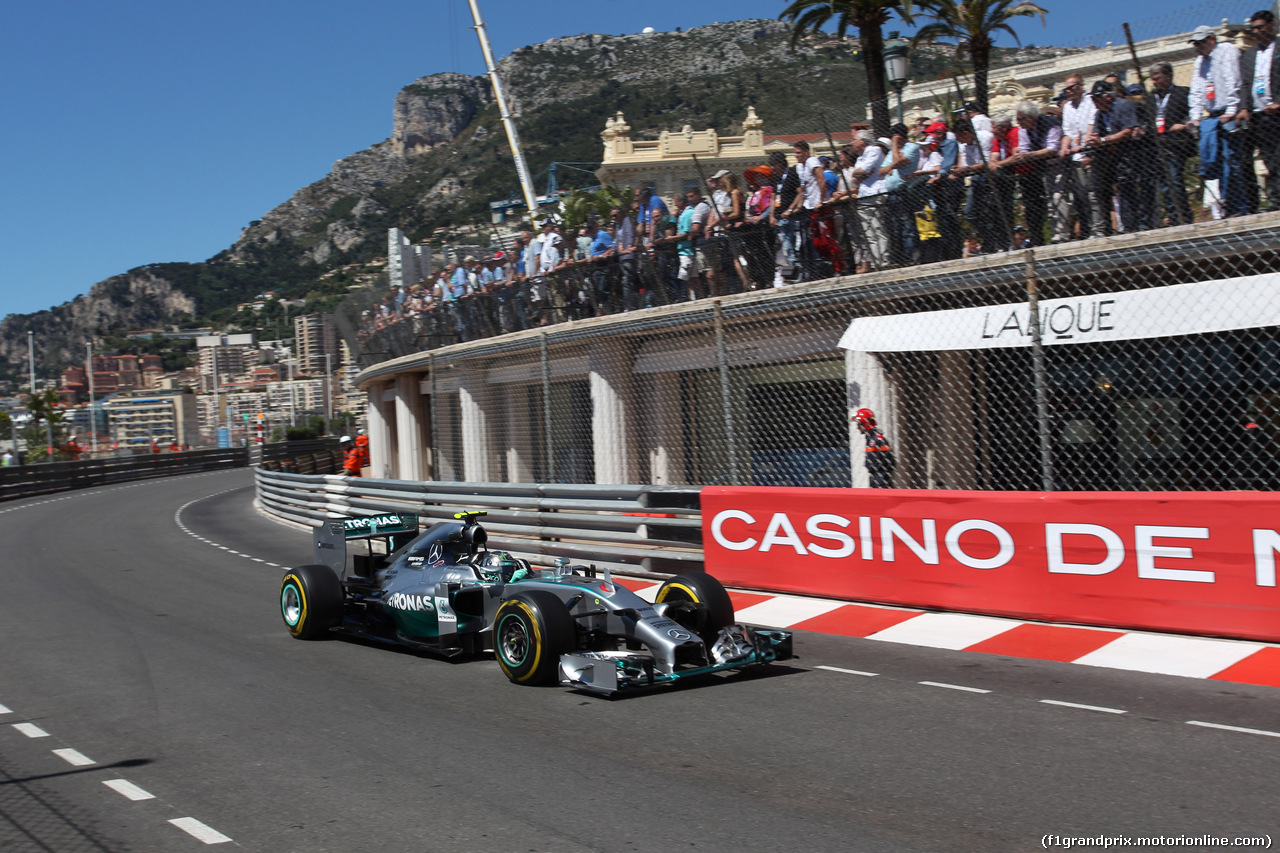 GP MONACO, 24.05.2014- Prove Libere 3, Nico Rosberg (GER) Mercedes AMG F1 W05