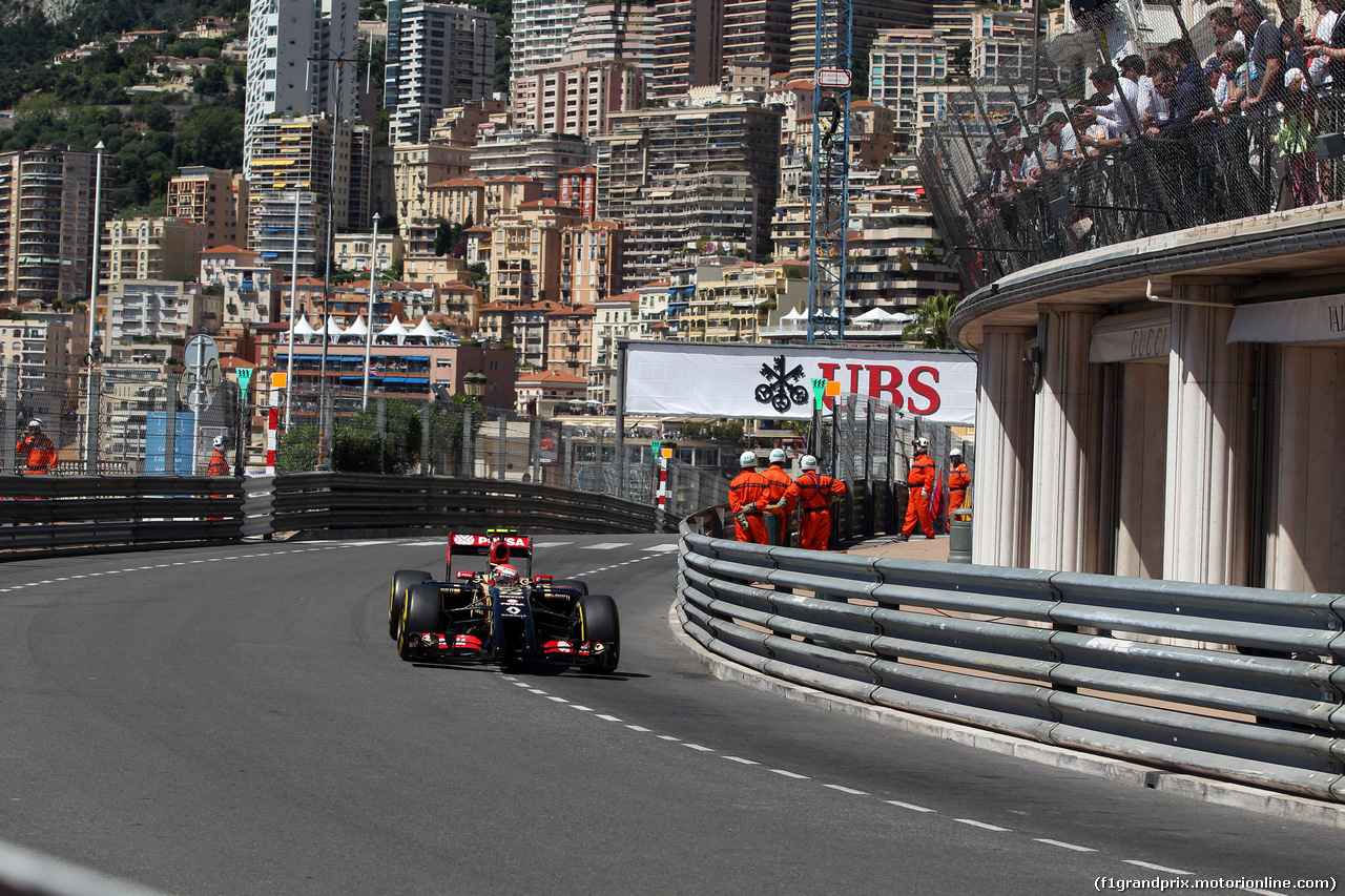 GP MONACO, 24.05.2014- Prove Libere 3, Pastor Maldonado (VEN) Lotus F1 Team E22