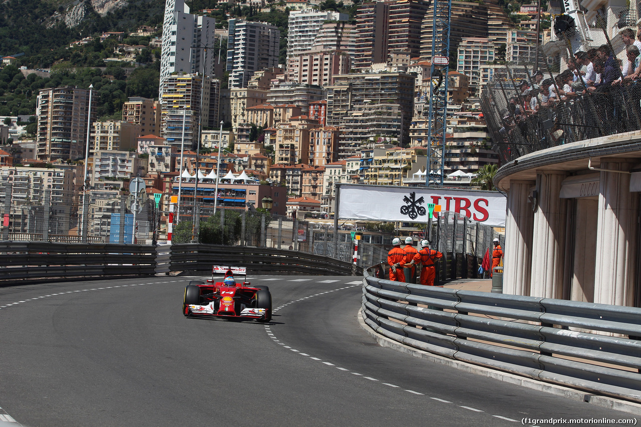GP MONACO, 24.05.2014- Prove Libere 3, Fernando Alonso (ESP) Ferrari F14-T