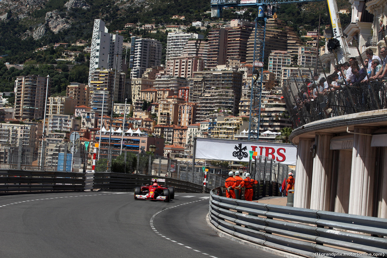 GP MONACO, 24.05.2014- Prove Libere 3, Kimi Raikkonen (FIN) Ferrari F14-T