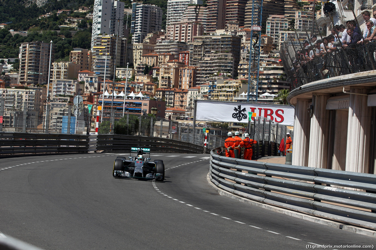 GP MONACO, 24.05.2014- Prove Libere 3, Lewis Hamilton (GBR) Mercedes AMG F1 W05