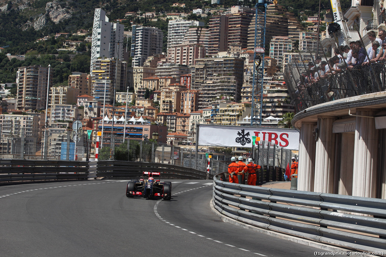 GP MONACO, 24.05.2014- Prove Libere 3, Romain Grosjean (FRA) Lotus F1 Team E22