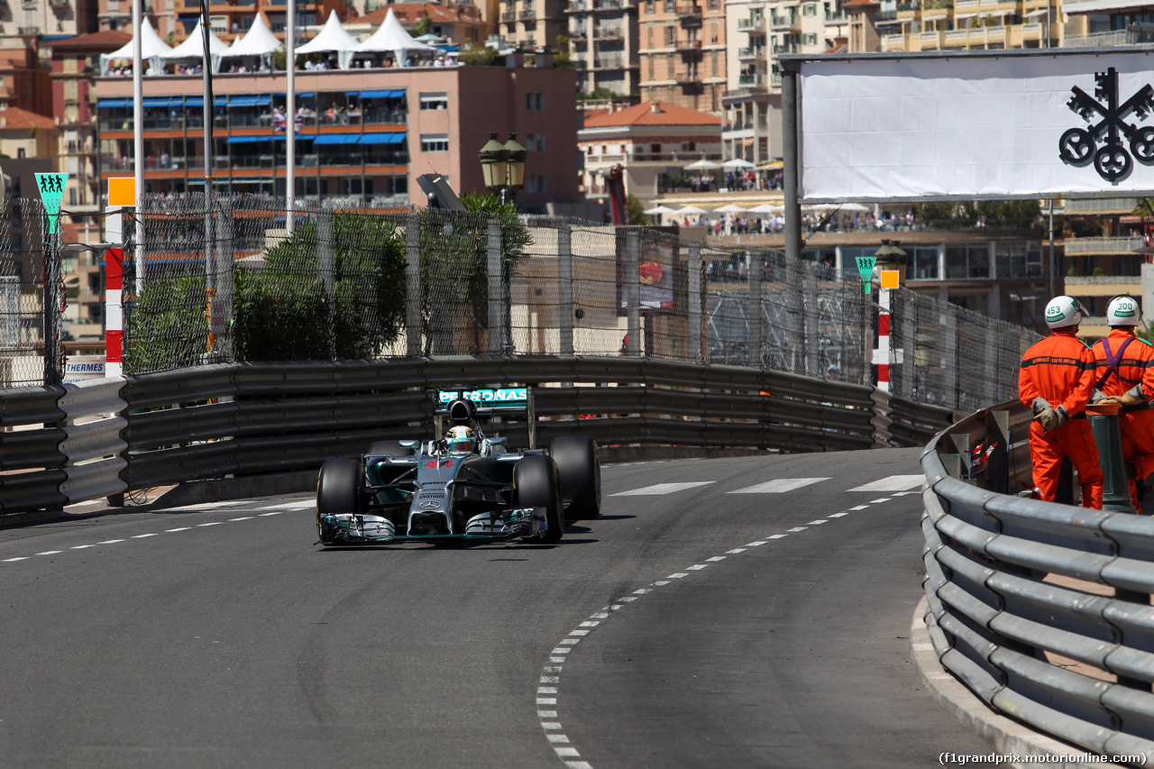 GP MONACO, 24.05.2014- Prove Libere 3, Lewis Hamilton (GBR) Mercedes AMG F1 W05