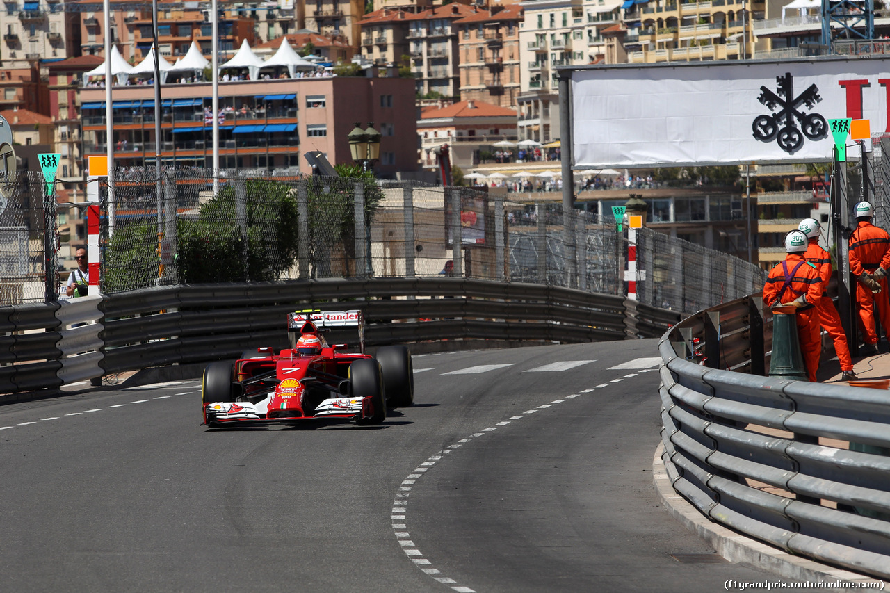 GP MONACO, 24.05.2014- Prove Libere 3, Kimi Raikkonen (FIN) Ferrari F14-T