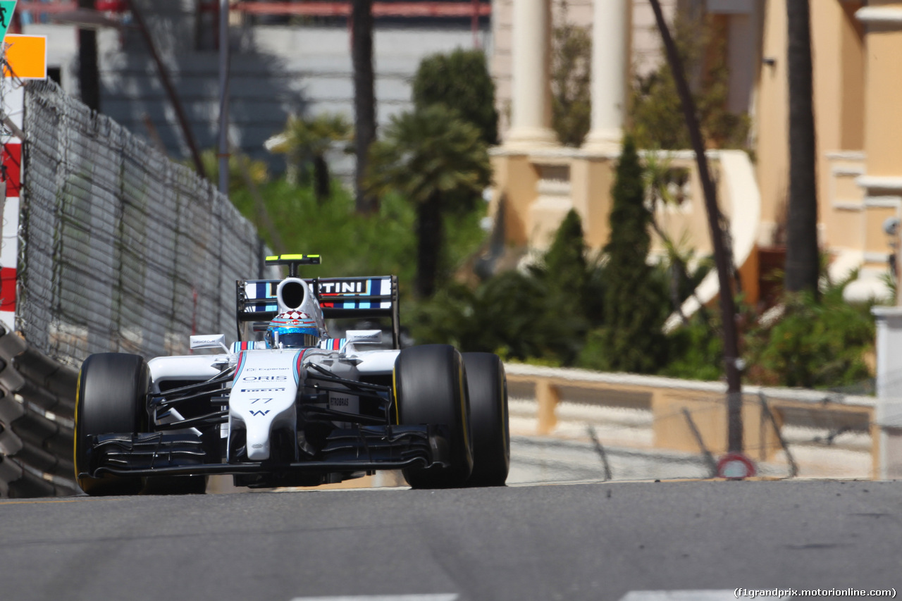 GP MONACO, 24.05.2014- Prove Libere 3, Valtteri Bottas (FIN) Williams F1 Team FW36