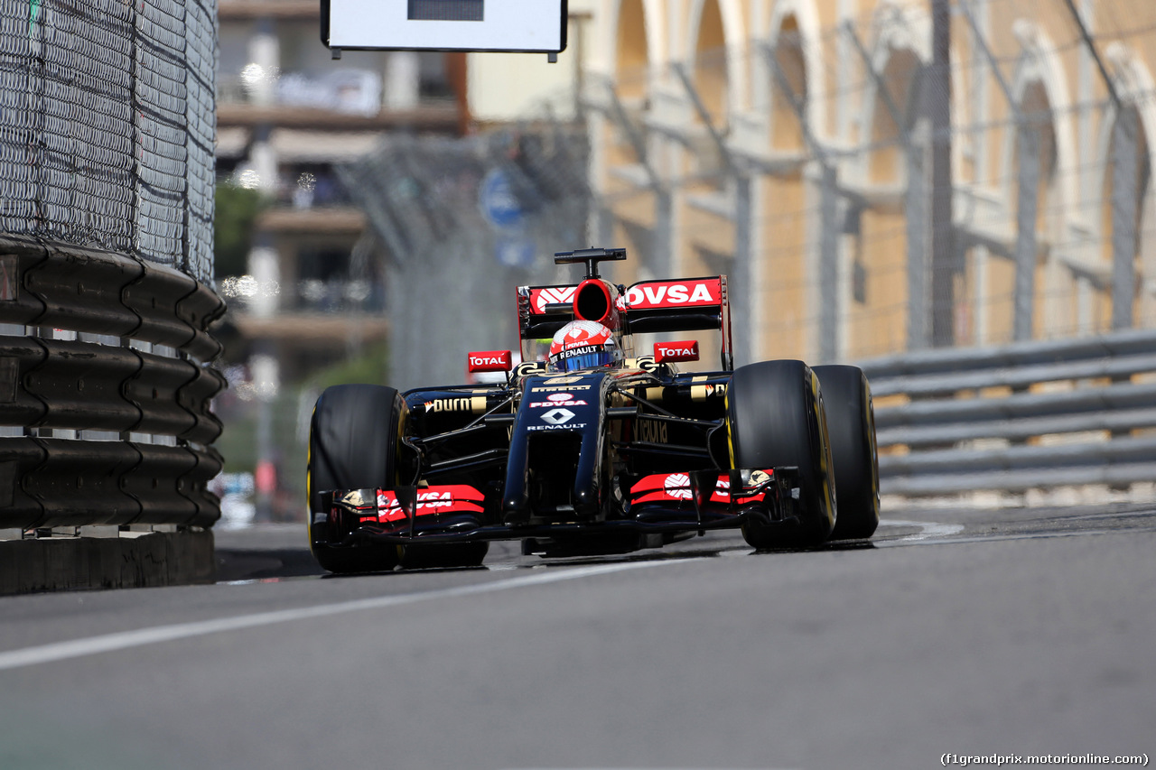GP MONACO, 24.05.2014- Prove Libere 3, Romain Grosjean (FRA) Lotus F1 Team E22