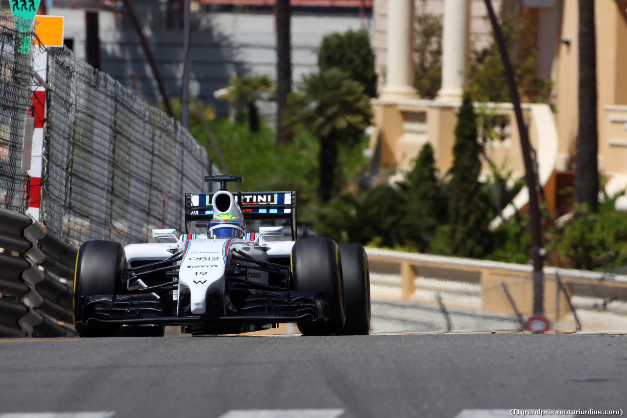 GP MONACO, 24.05.2014- Prove Libere 3, Felipe Massa (BRA) Williams F1 Team FW36