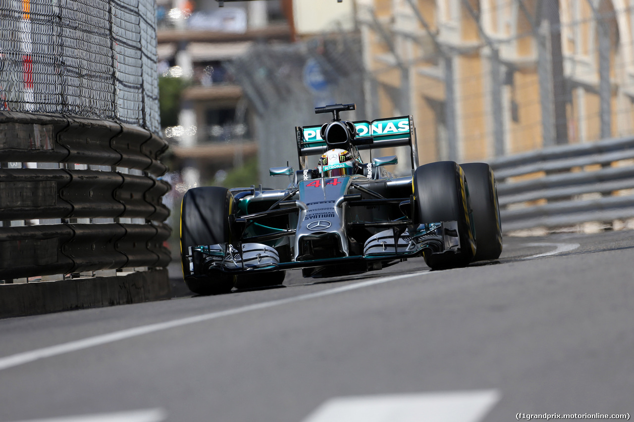 GP MONACO, 24.05.2014- Prove Libere 3, Lewis Hamilton (GBR) Mercedes AMG F1 W05