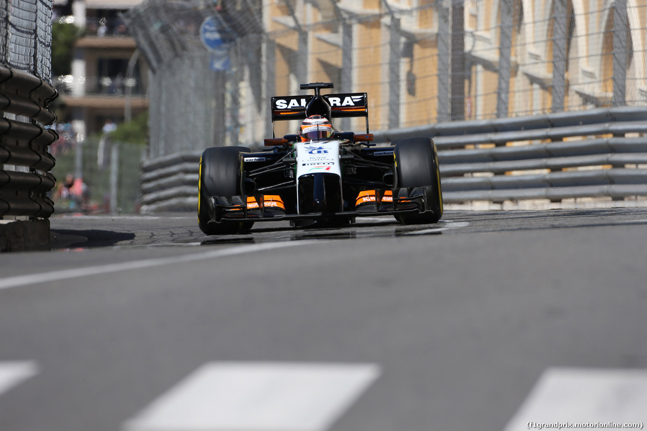 GP MONACO, 24.05.2014- Prove Libere 3, Nico Hulkenberg (GER) Sahara Force India F1 VJM07
