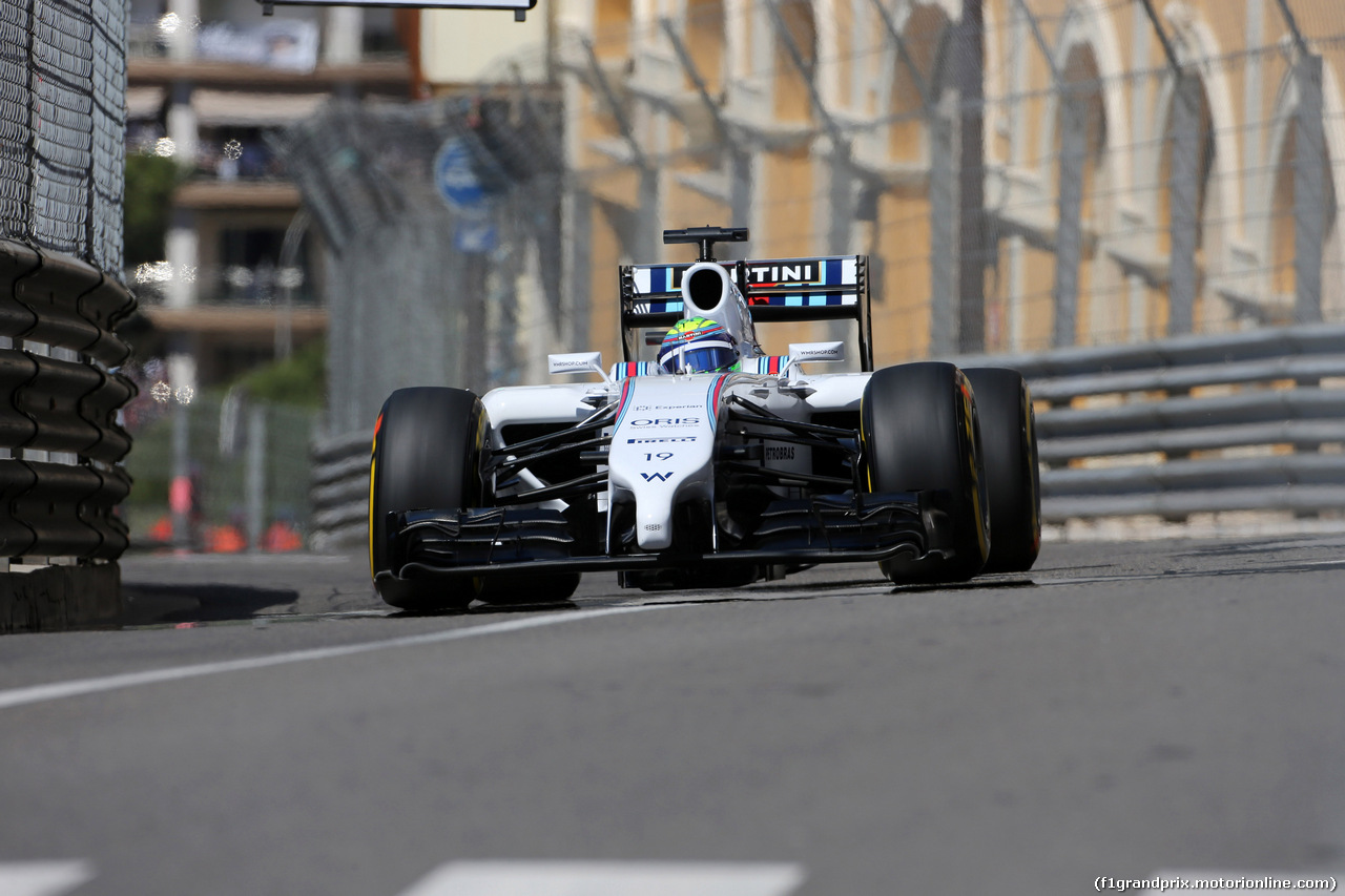 GP MONACO, 24.05.2014- Prove Libere 3, Felipe Massa (BRA) Williams F1 Team FW36
