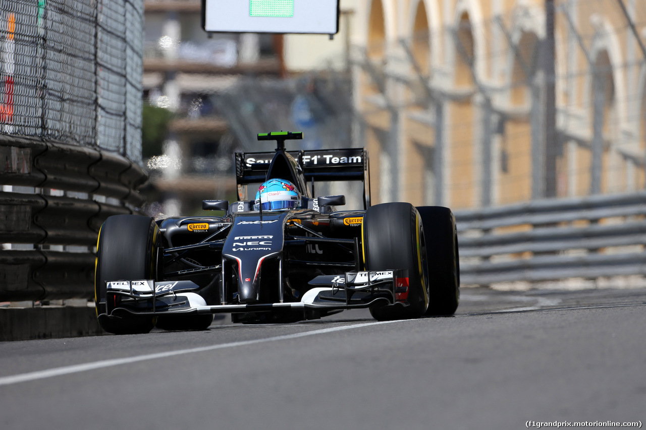 GP MONACO, 24.05.2014- Prove Libere 3, Esteban Gutierrez (MEX), Sauber F1 Team C33
