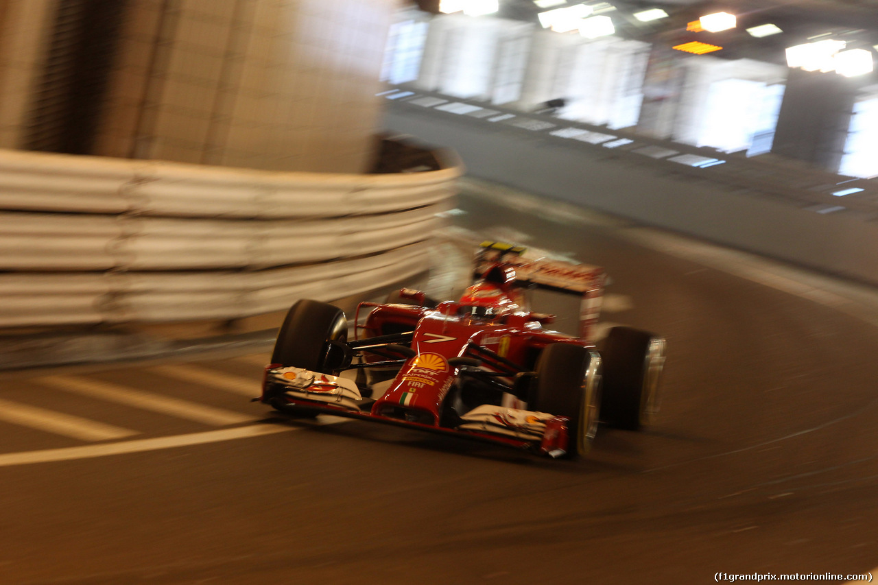 GP MONACO, 24.05.2014- Prove Libere 3, Kimi Raikkonen (FIN) Ferrari F14-T