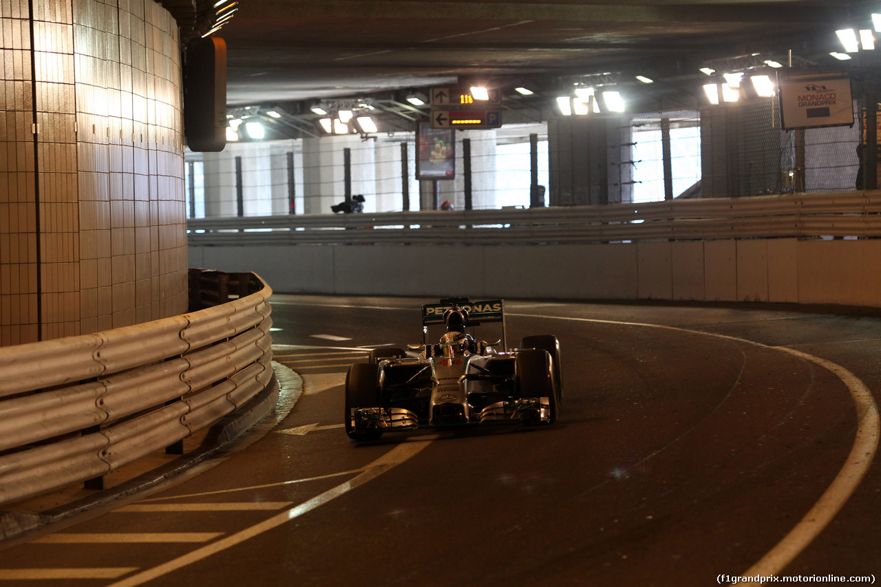GP MONACO, 24.05.2014- Prove Libere 3, Lewis Hamilton (GBR) Mercedes AMG F1 W05
