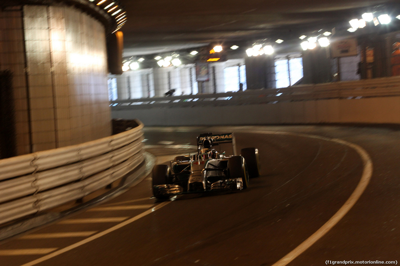 GP MONACO, 24.05.2014- Prove Libere 3, Lewis Hamilton (GBR) Mercedes AMG F1 W05