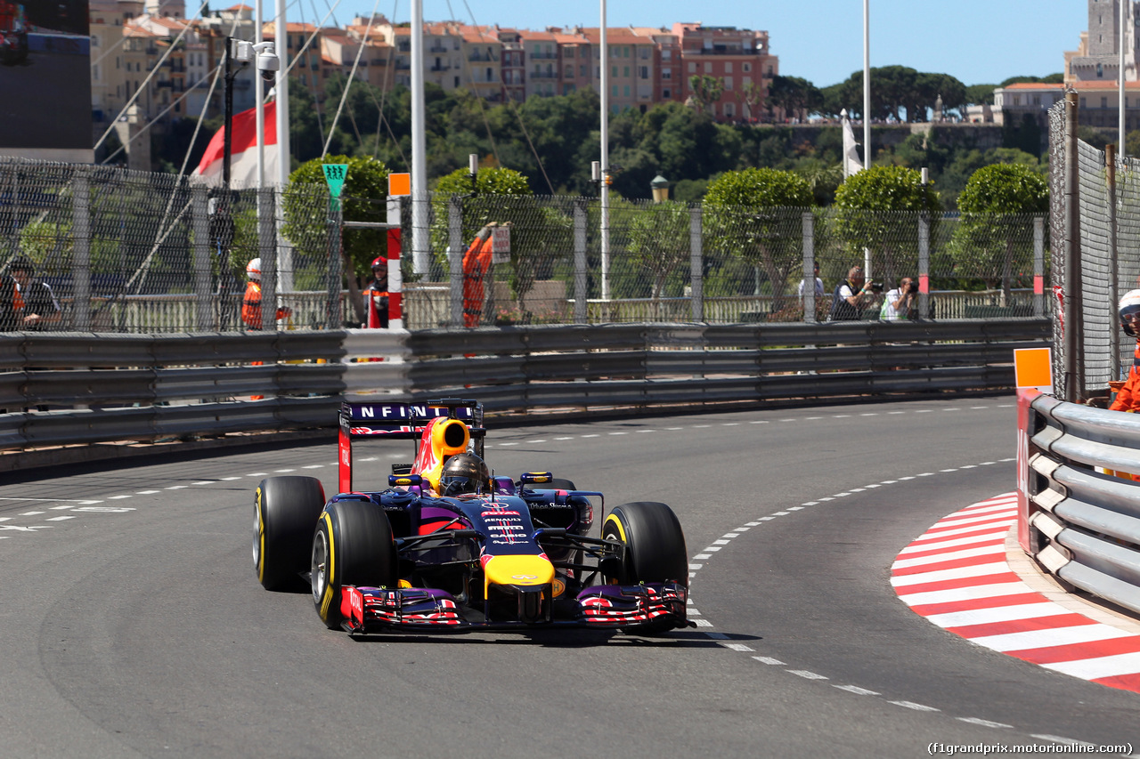 GP MONACO, 24.05.2014- Prove Libere 3, Sebastian Vettel (GER) Red Bull Racing RB10
