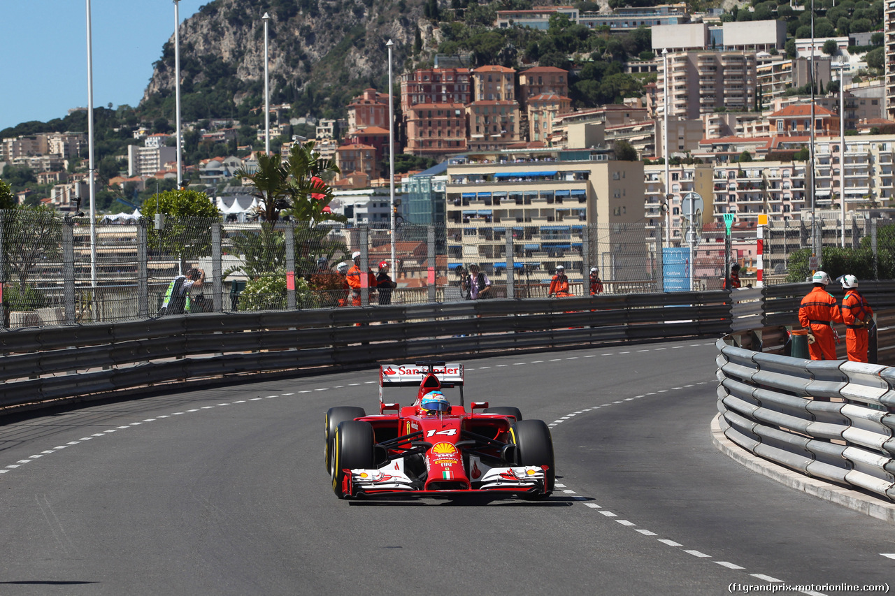 GP MONACO, 24.05.2014- Prove Libere 3, Fernando Alonso (ESP) Ferrari F14-T