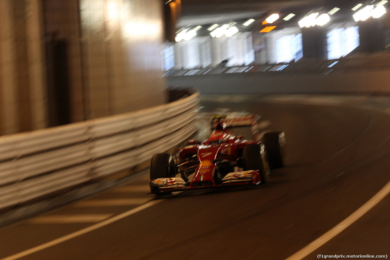 GP MONACO, 24.05.2014- Prove Libere 3, Kimi Raikkonen (FIN) Ferrari F14-T