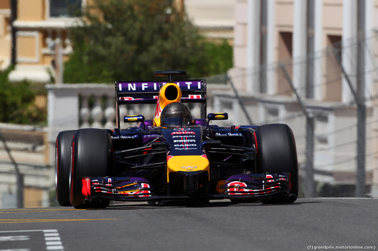GP MONACO, 24.05.2014- Prove Libere 3, Sebastian Vettel (GER) Red Bull Racing RB10