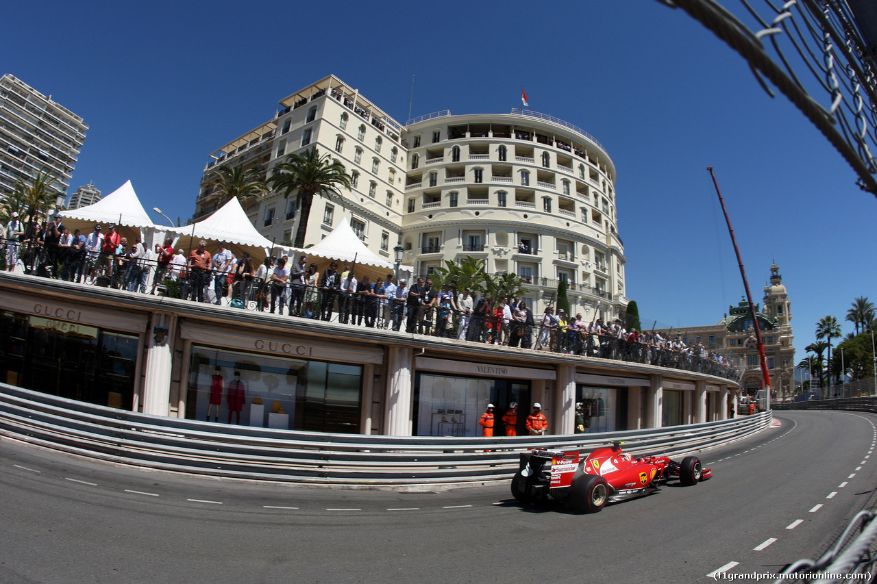 GP MONACO, 24.05.2014- Prove Libere 3, Kimi Raikkonen (FIN) Ferrari F14-T
