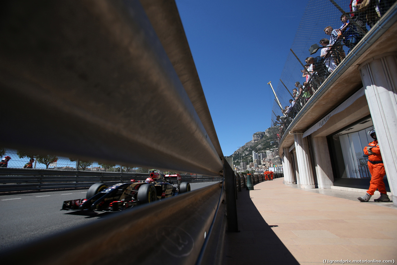 GP MONACO, 24.05.2014- Prove Libere 3, Pastor Maldonado (VEN) Lotus F1 Team E22