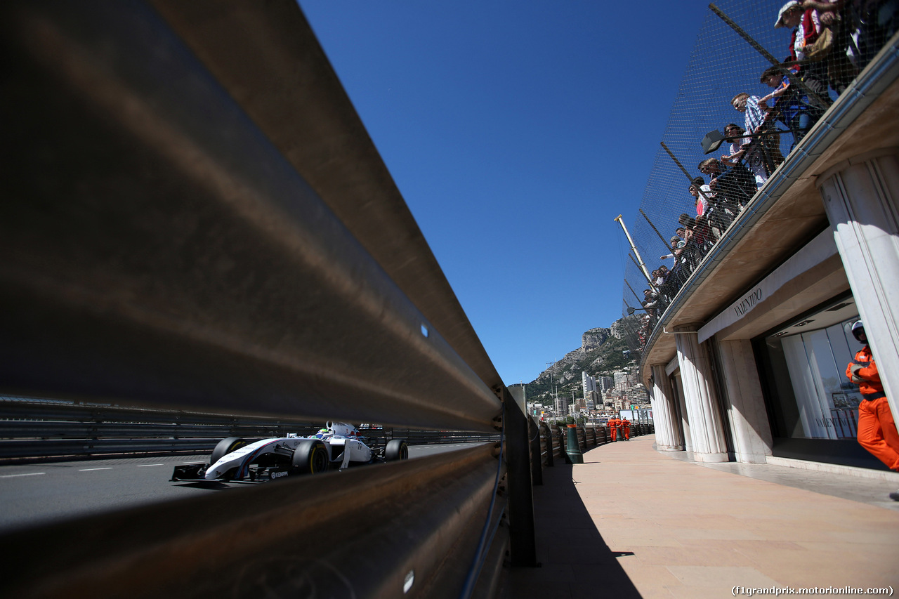 GP MONACO, 24.05.2014- Prove Libere 3, Felipe Massa (BRA) Williams F1 Team FW36