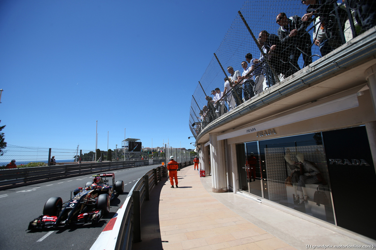 GP MONACO, 24.05.2014- Prove Libere 3, Pastor Maldonado (VEN) Lotus F1 Team E22